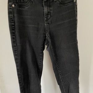 Black high waisted jeans long